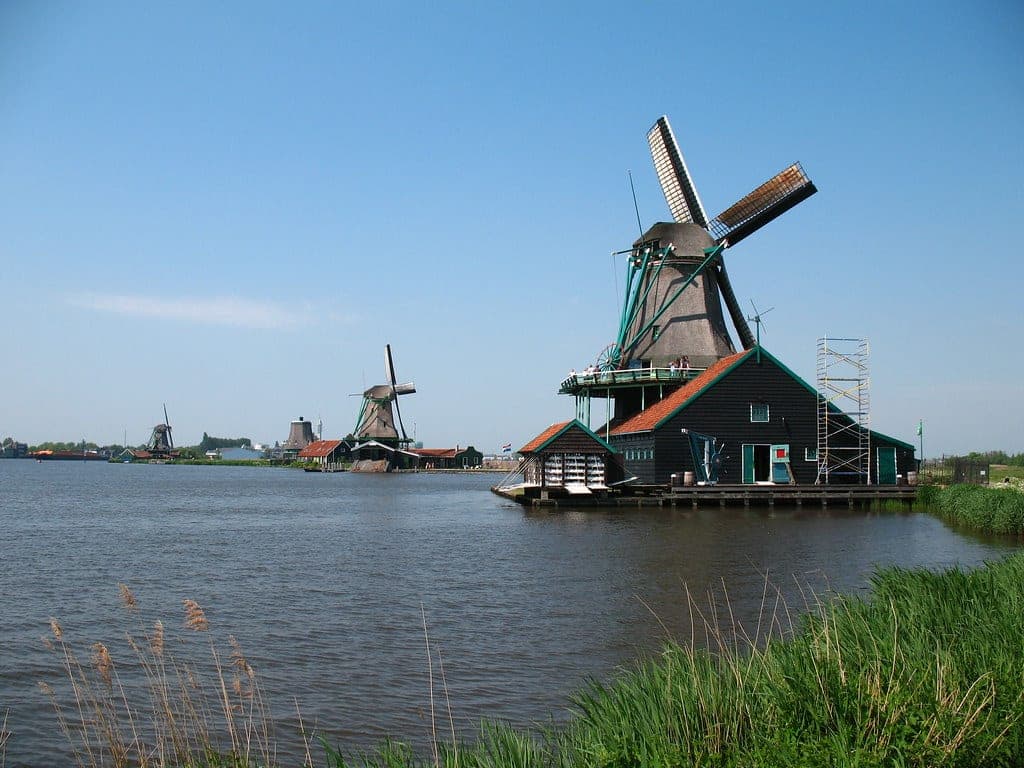 Windmills on the Zaan River, Netherlands