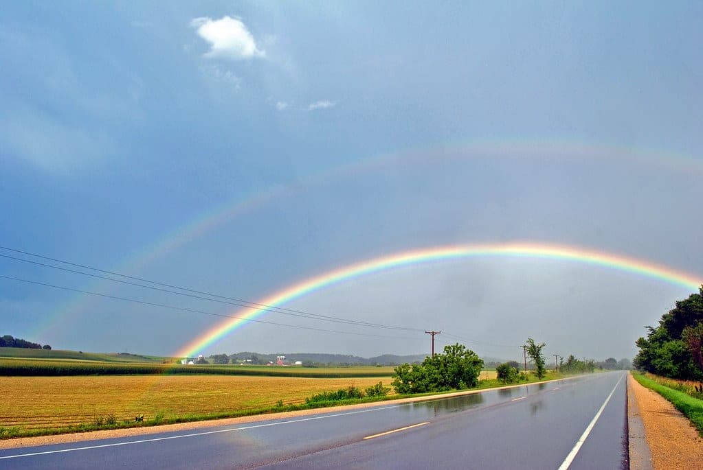Double Rainbow - STH 29 East, near Menomonie, WI