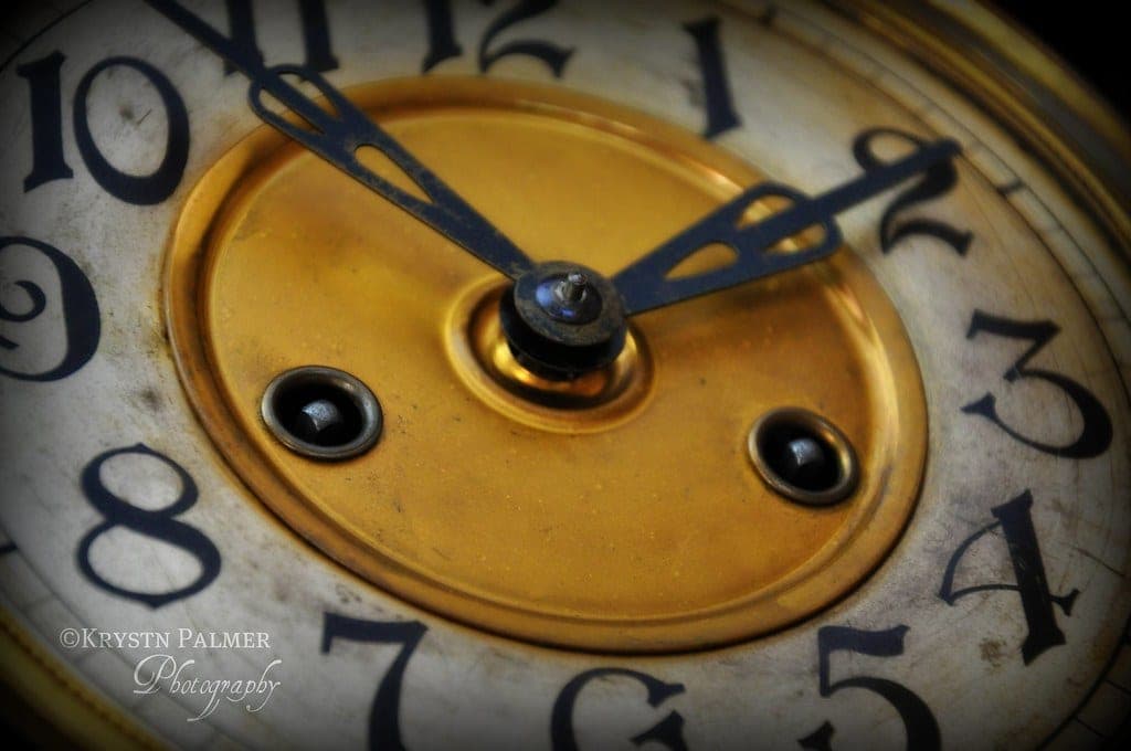 A vintage clock face