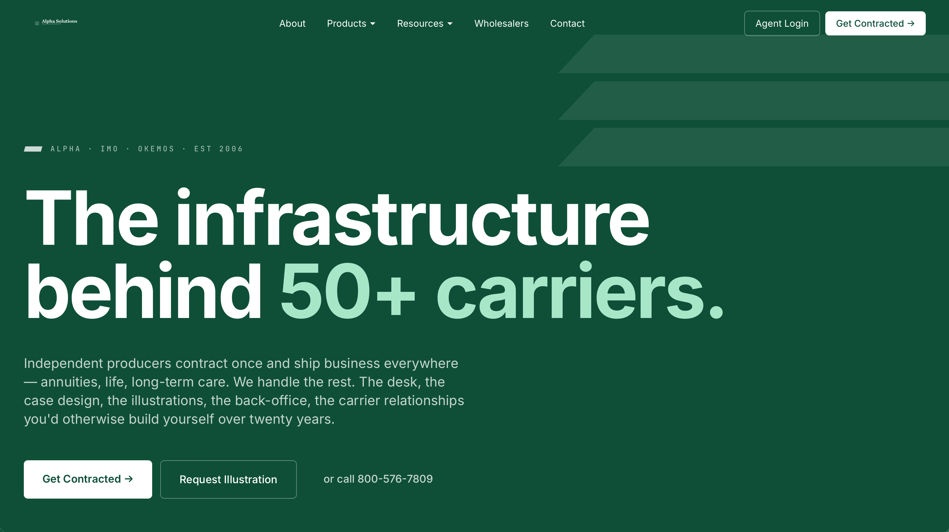 Alpha Solutions Management · B2B web platform and agent-tooling dashboard for an IMO.